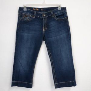 KUT from the Kloth Women's Kate Low Rise Crop Jeans Size 12 So Low Embroidered